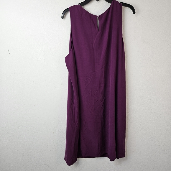 Eileen Fisher 100% Silk Sleeveless Dress Purple Size XL Minimalist - Picture 5 of 6